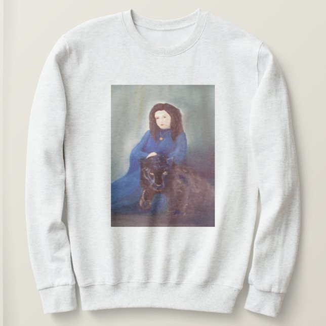 Femme dans Black Panther Sweatshirt de base (Design devant)