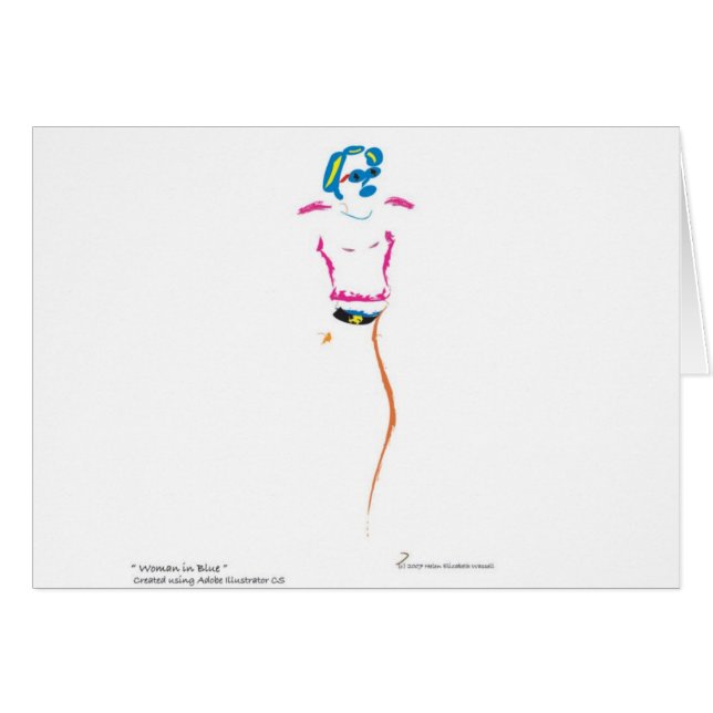 Femme dans le bleu (Devant Horizontal)