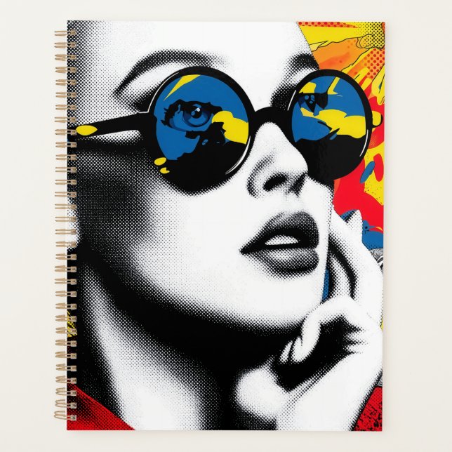 Femme d'art pop avec lunettes de soleil (Devant)