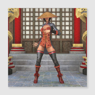 Femme de bataille asiatique