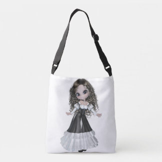 Femme de brune tout plus de - imprimez le sac