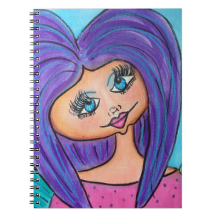 Femme de caverne - carnet - pourpre
