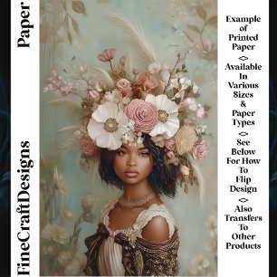 Femme de course mixte, chapeau floral CP1 papier d