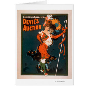 Femme de la vente aux enchères du diable dans le