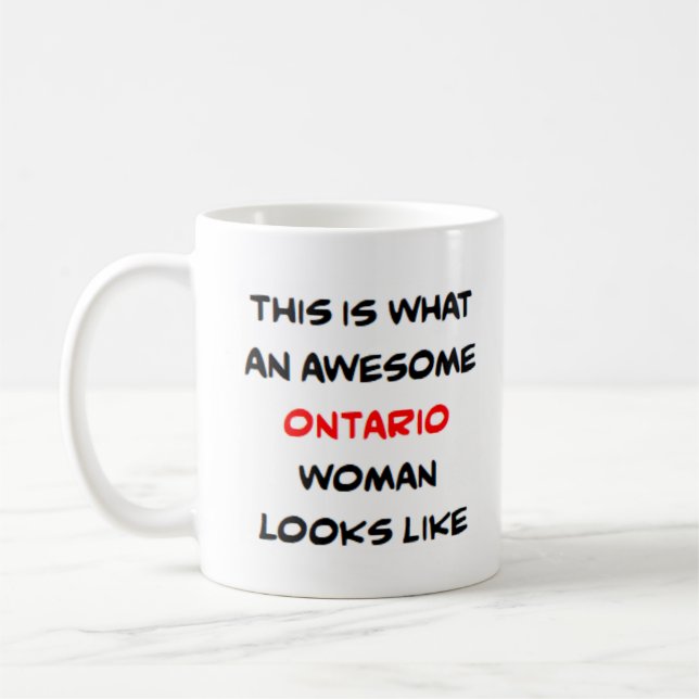 femme de l'Ontario, superbe tasse à café (Gauche)
