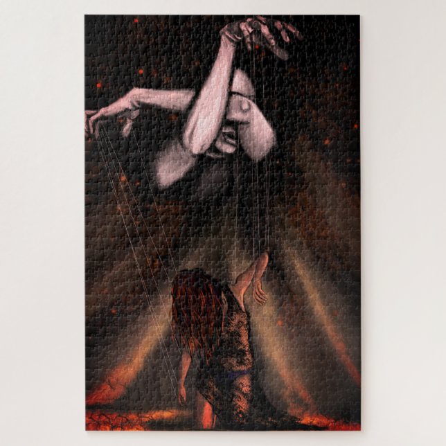 Femme de marionnette en amour Jigsaw Puzzle Romant (Vertical)