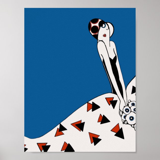 Femme de mode Art Déco – Géométrique vintage (Devant)