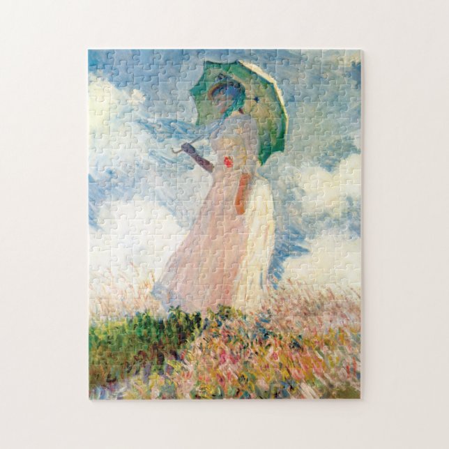 Femme de Monet avec un puzzle de parasol (Vertical)