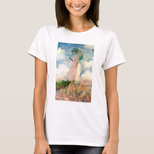 Femme de Monet avec un T-shirt de parasol