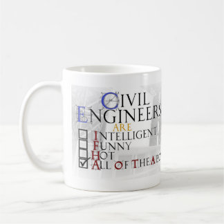 Femme de tasse d'ingénieur civil