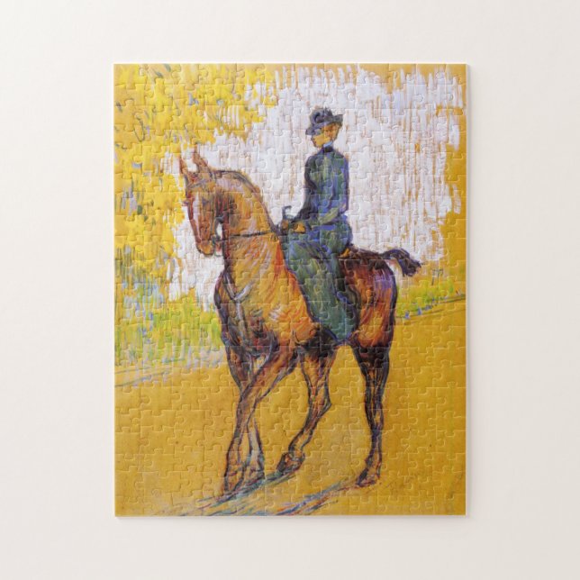 Femme de Toulouse-Lautrec sur le puzzle de cheval (Vertical)