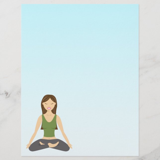 Femme de yoga en posture de lotus (Devant)