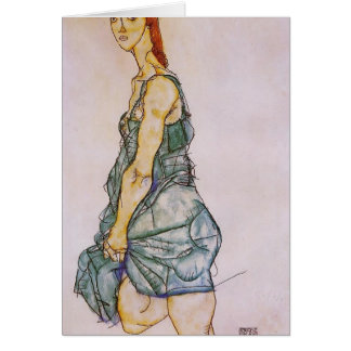 Femme debout droite d'Egon Schiele-