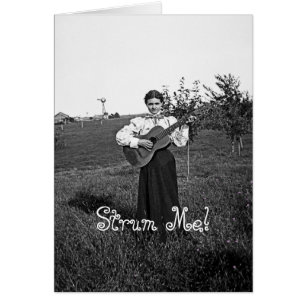 Femme des années 1890 avec guitare Photo Strum Me 