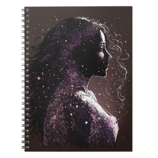 Femme des étoiles Purple & Brown Petit Carnet