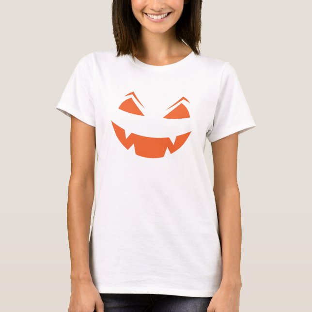 Femme éffrayante Jack-o'-lantern Halloween T-Shirt (Devant)