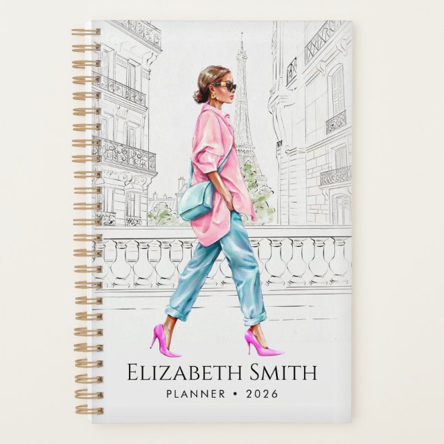 Femme Élégante de Mode Planificateur de Marche (Devant)