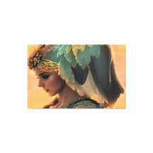 Femme en attente : toile étirée