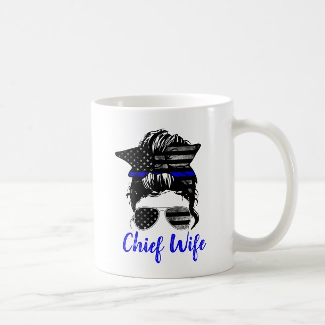Femme en chef Messy Bun Femme Café Mug (Droite)