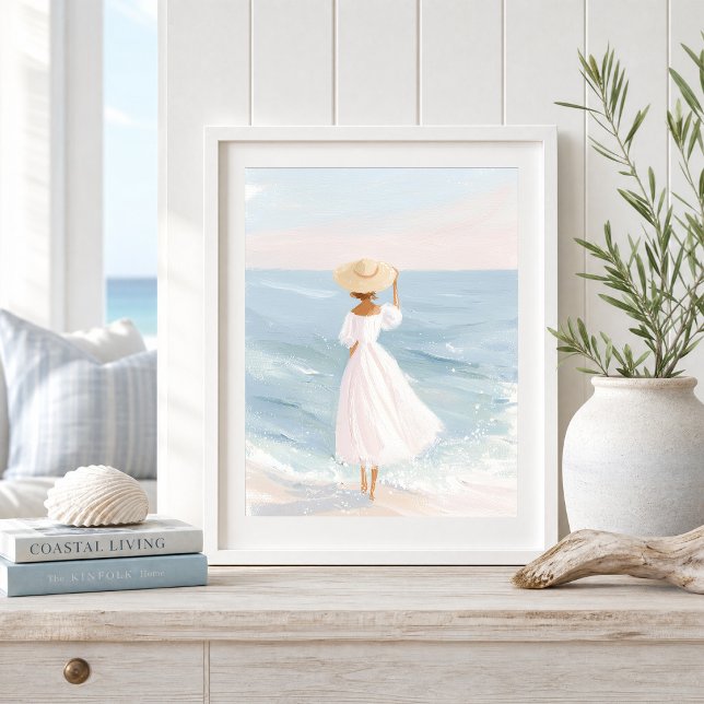 Femme en Impression d'Art Côtière Blanche (Créateur téléchargé)