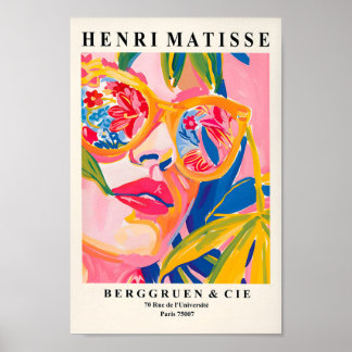 Femme En Lunettes De Soleil, Affiche Tropicale D'É