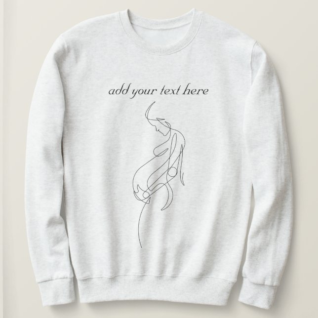 Femme enceinte à stylo simple Sweatshirt (Design devant)