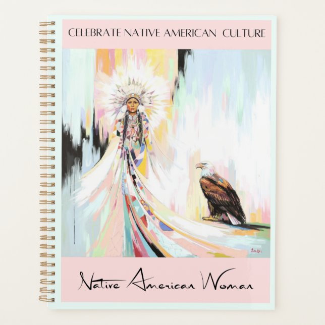 Femme Et Aigle Amérindiens (Devant)