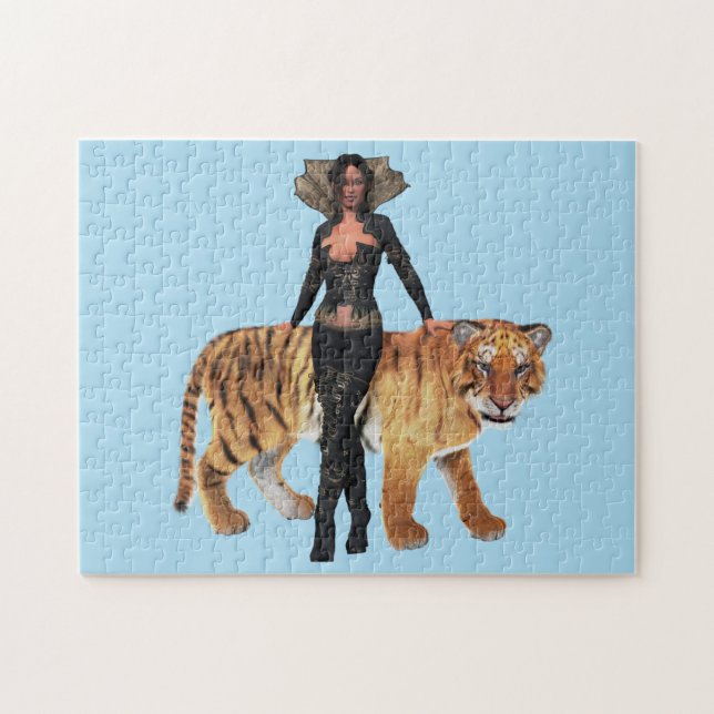 FEMME ET IMAGINAIRE TIGRE PUZZLE (Horizontal)