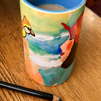 Femme et Oiseaux Trending Nature Café Mug