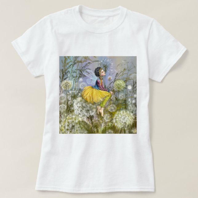 Femme et Pissenlits T-Shirt (Design devant)