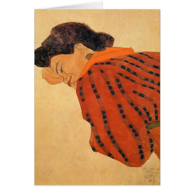 Femme étendue d'Egon Schiele- avec le chemisier (Devant)