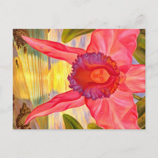 Femme Figure Dans L'Orchidée - Carte Postale