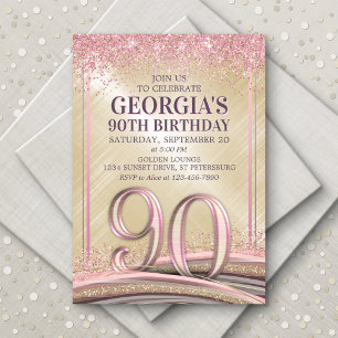 Femme Glam 90e anniversaire Invitation