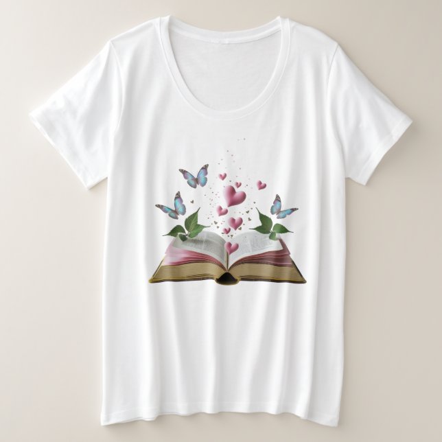 Femme Grande Taille Tee Storybook Enchanté (Design devant)