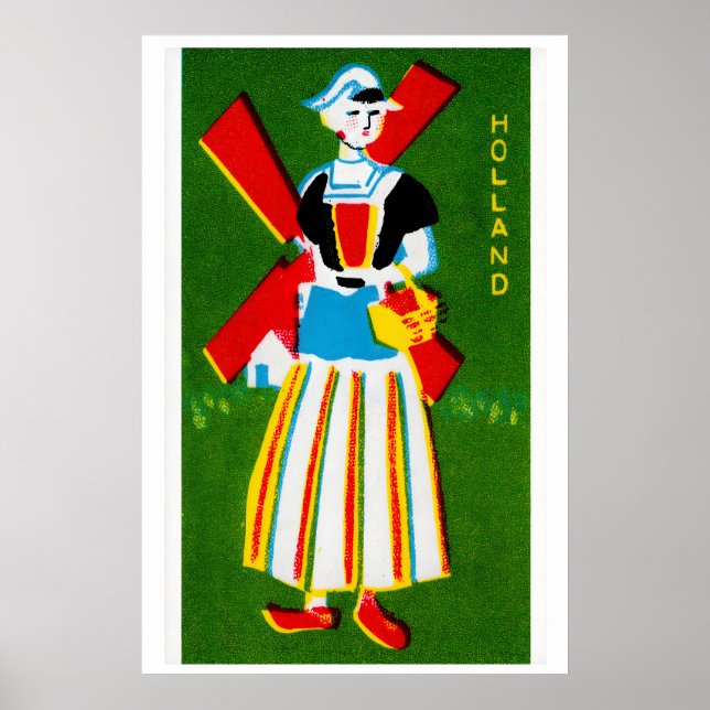 Femme Hollandaise Traditionnelle - Impression Boît (Devant)