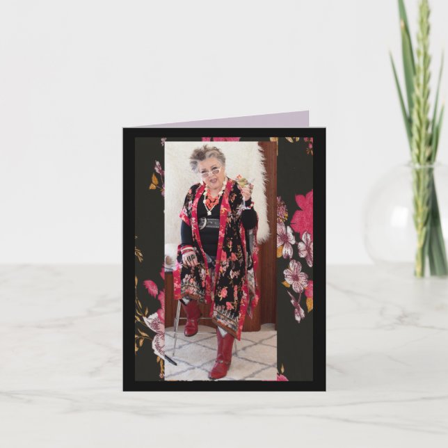 Femme humoristique du mois Carte de voeux pliée (Devant)