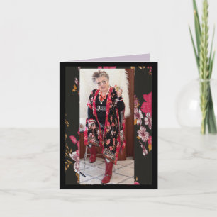 Femme humoristique du mois Carte de voeux pliée