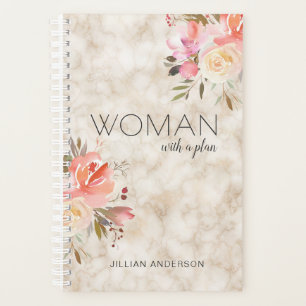 Femme intelligente avec plan Floral Personnalisé