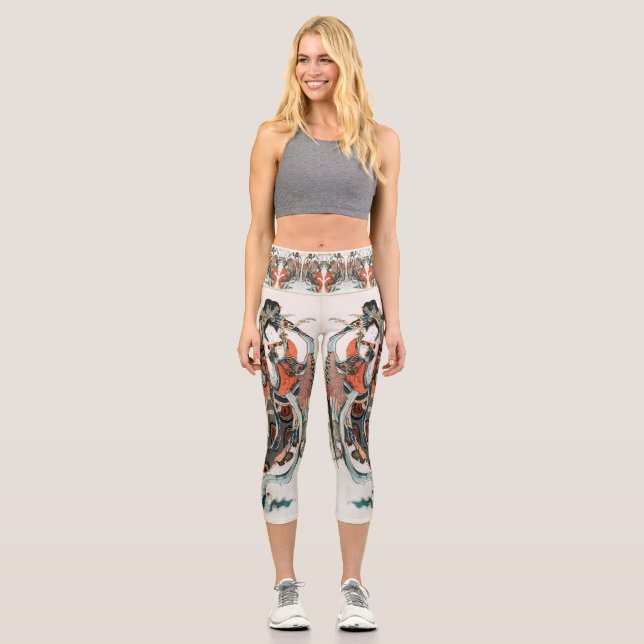 Femme japonaise d'Hokusai - Jolie Leggings Capris (Recto)