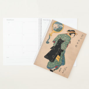 Femme japonaise Kimono : Ukiyo-e Woodblock Imprime