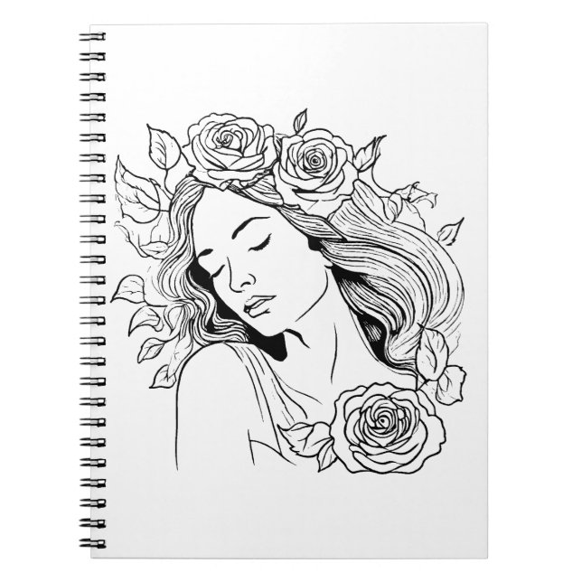 Femme jeune dame élégante cahier abstrait (Devant)