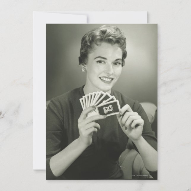 Femme Jouant Aux Cartes (Devant)