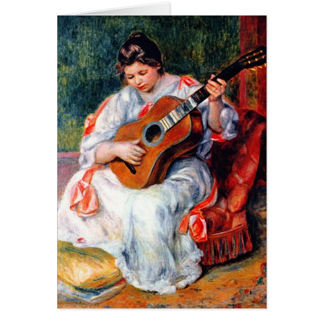 Femme jouant la guitare par Pierre Renoir (Devant)