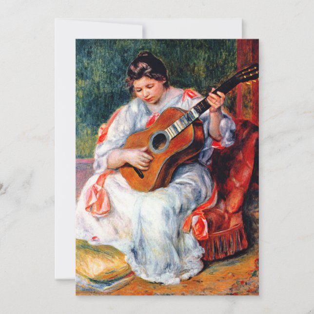 Femme jouant la guitare par Pierre Renoir (Devant)