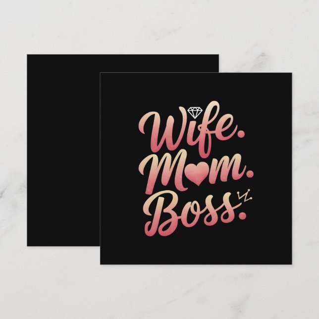 Femme Maman Boss - Les idées cadeaux de la fête de (Devant / Derrière)