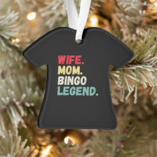Femme Maman légende bingo rétro vintage Noël Orna