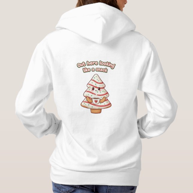 femme Mignon sweat à capuche de Noël (Dos)
