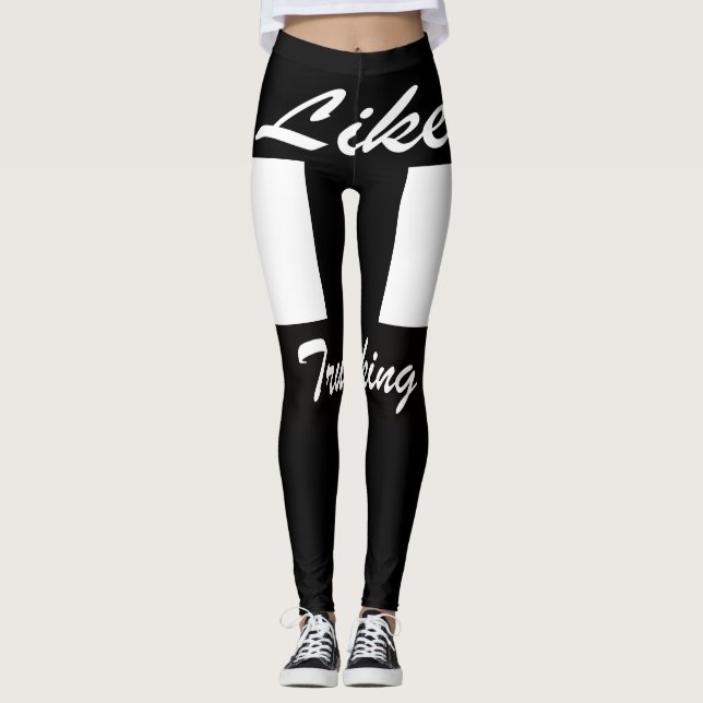 Femme Noir comme camionnage Logo Leggings (Devant)