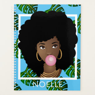 Femme noire, Motif de la gomme à bulles à sauter