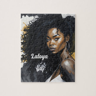 Femme noire personnalisées Jigsaw Puzzle Puzzle